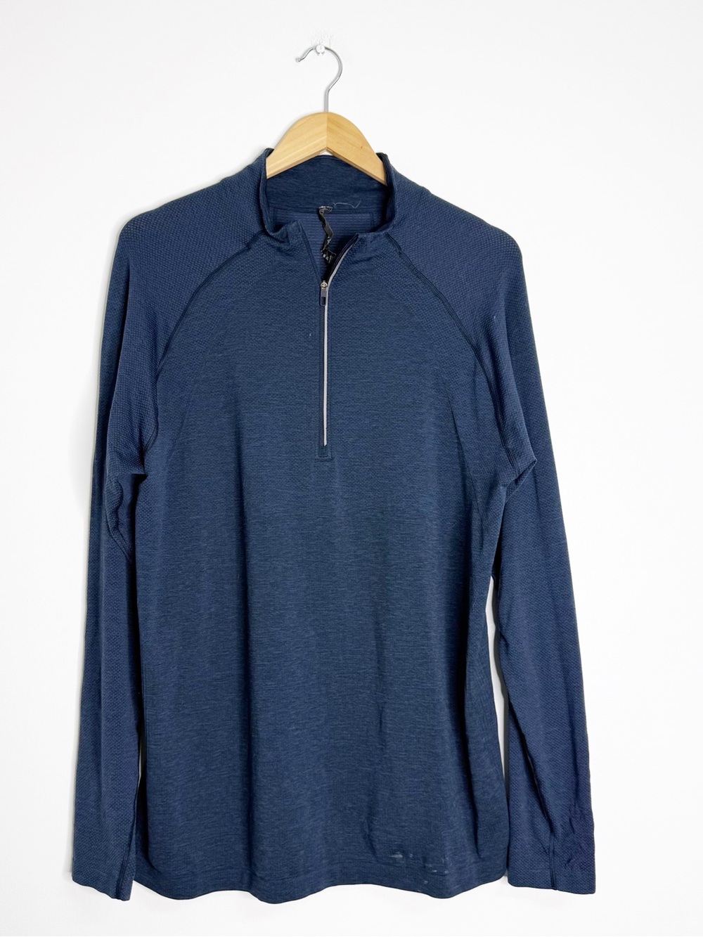 Lululemon Metal Vent Tech Half Zip Long Sleeve Shirt XL Navy Blue